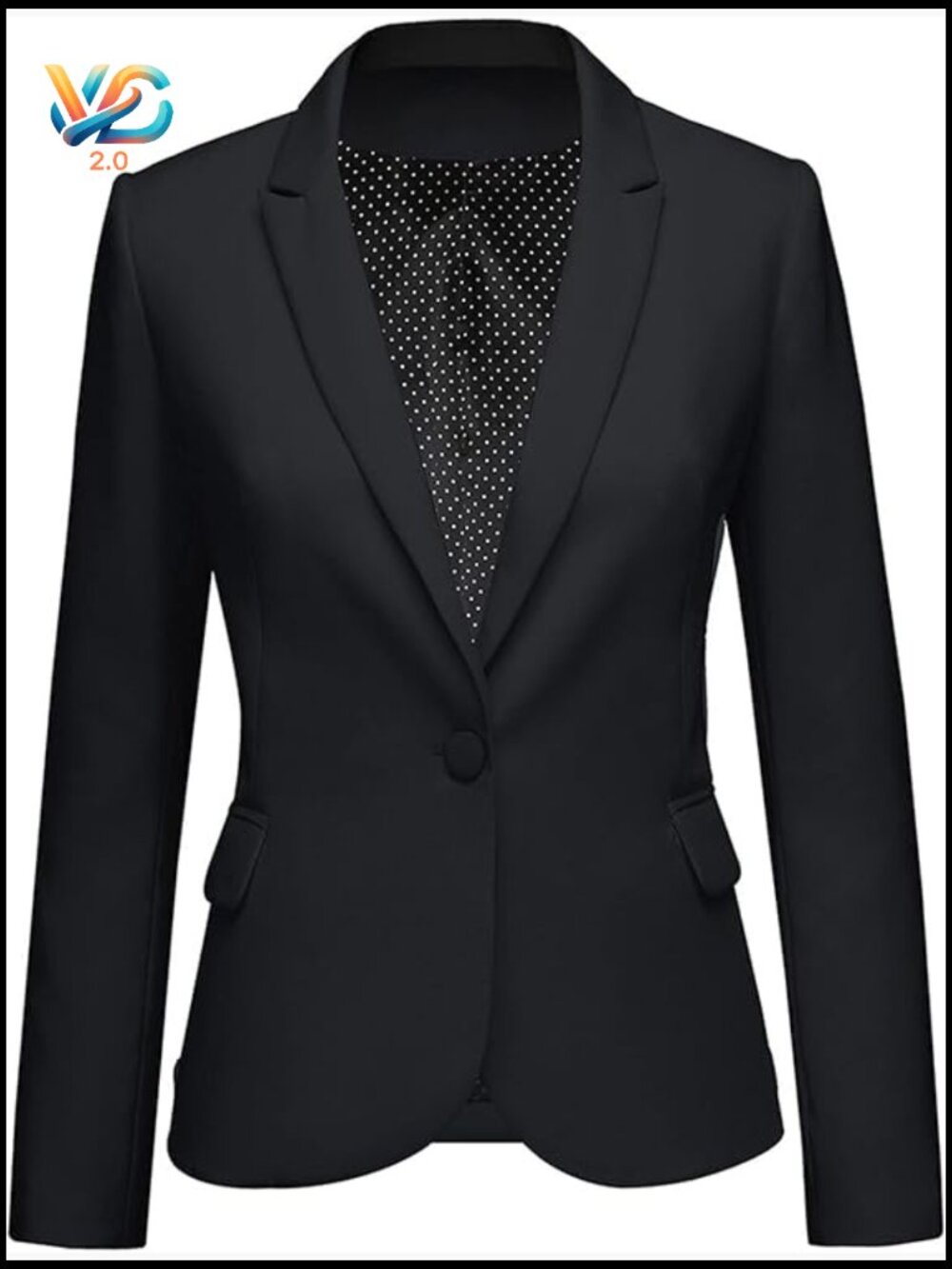Long Sleeve Notch Lapel Blazer Jacket With Pockets Slim Fit Formal